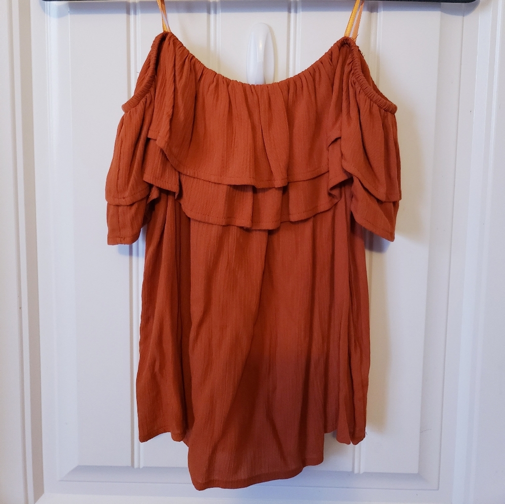 Orange off the shoulder top